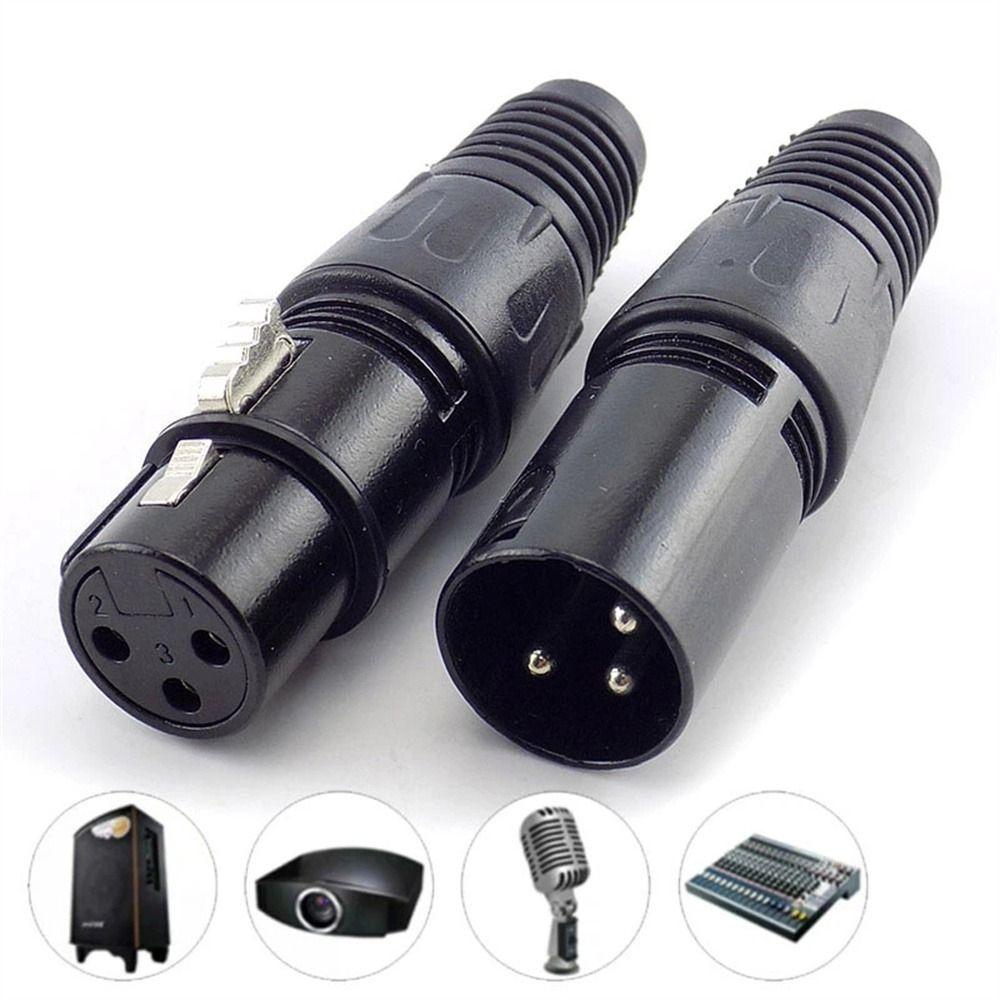 Female Microphone Plug XLR Wire Connector MIC Cable Connector 3 Pin XLR Plug Microphone Connectors