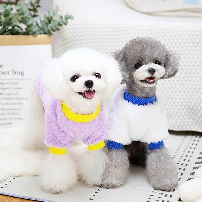 Warm Fleece Pet Clothes Letter Print Puppy Dog Shirt Jacket for Small Dogs Cat Coat Vest Schnauzer Yorkie Bulldog Outfits