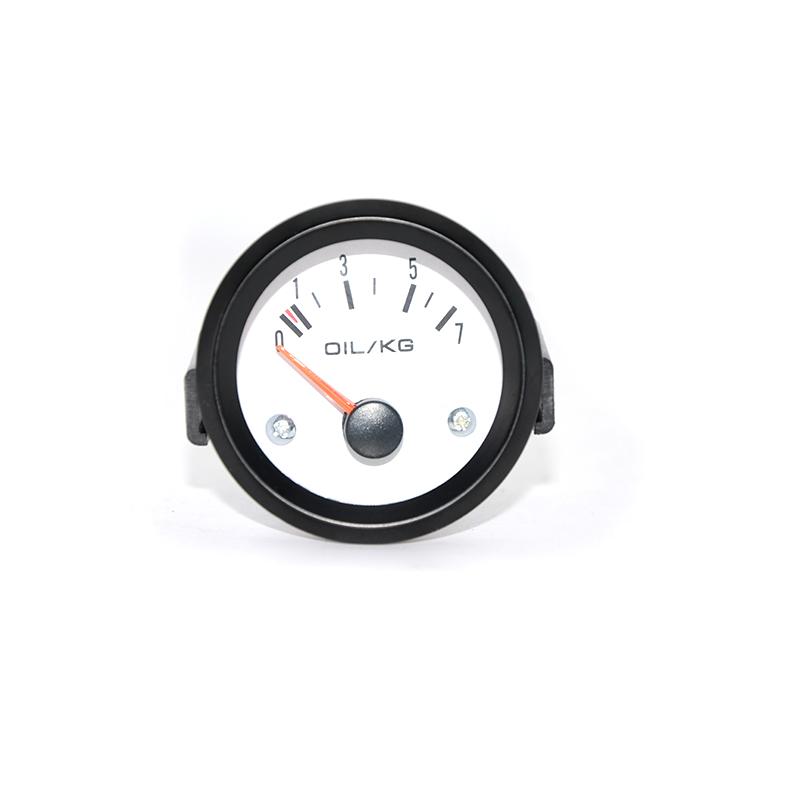 2'' 52mm Universal White Face Oil Pressure Gauge 0-7KG LED With Oil Press Sensor Car Gauge