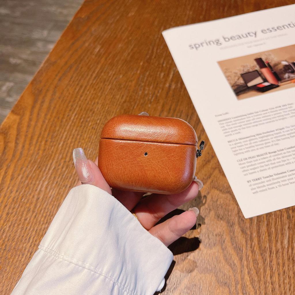 Водонепроницаемый защитный чехол из искусственной кожи для AirPods Pro 2