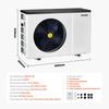 VEVOR Electric Pool Heat Pump, 2.51-11.38kW Heating Capacity, Energy-Saving Variable Frequency Pool Heaters for 25-50m³Above Ground Pools
