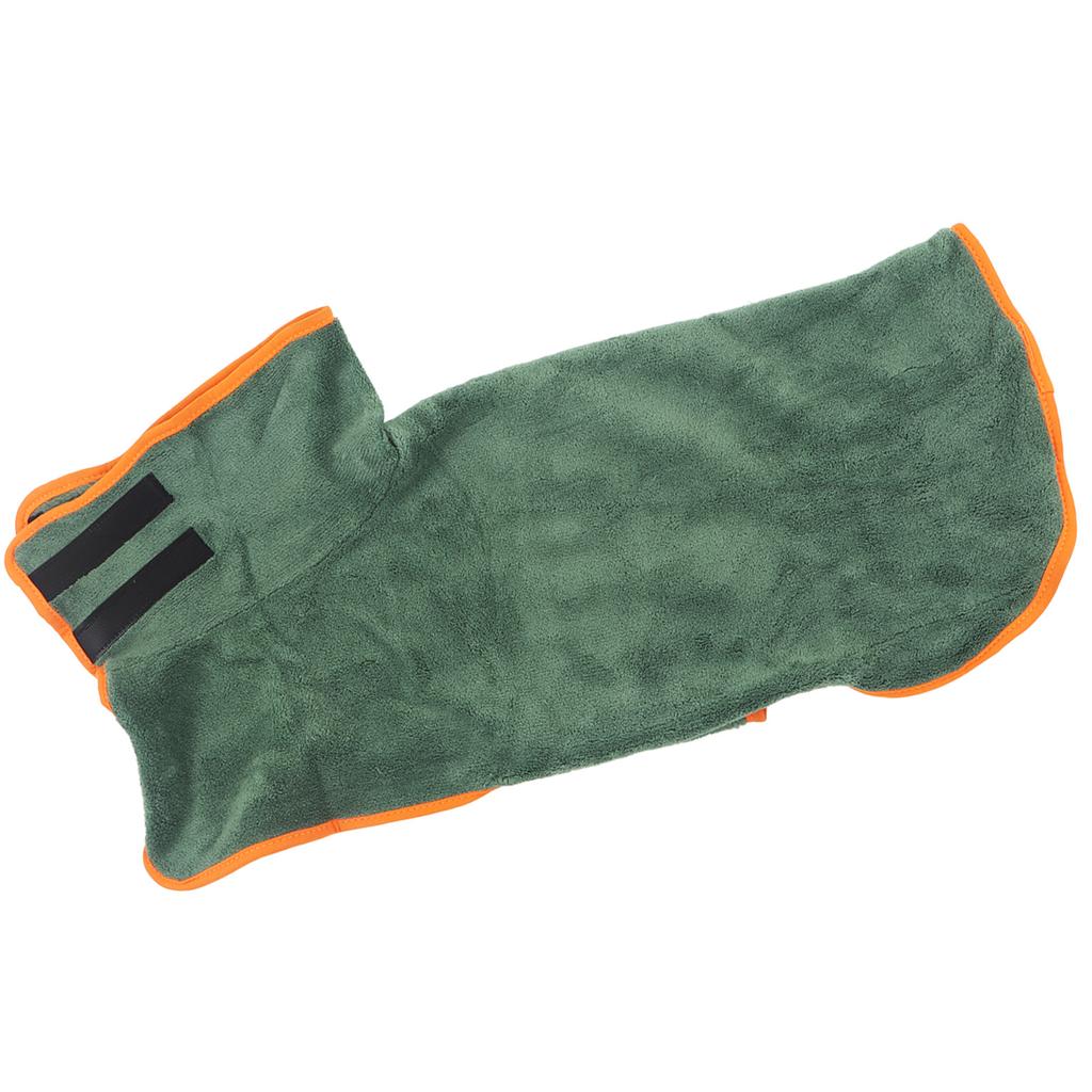 Халат для сушки собак, быстросохнущий, впитывающий воду, сохраняющий тепло, для щенков и больших собак, зеленый, размер L