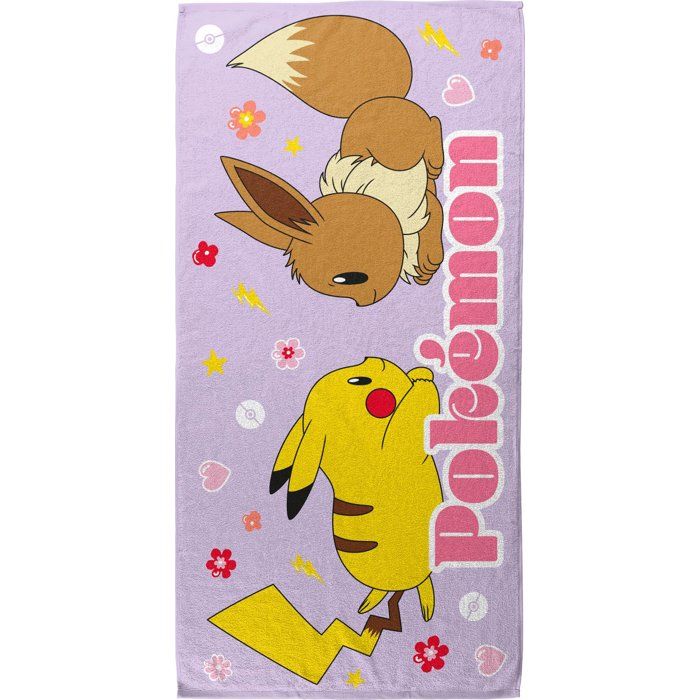 Serviette de plage 100% microfibre 70×140 cm – POKÉMON – Modèle POK807