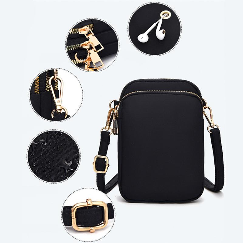 Мини-сумка через плечо для ходьбы, тканевая сумка для мобильного телефона, вертикальный кошелек для монет