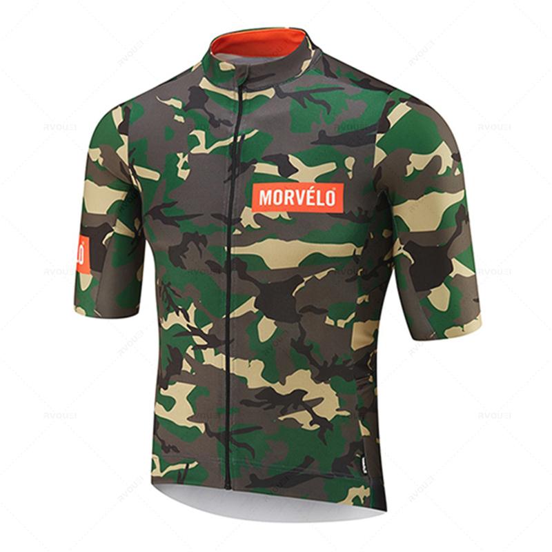 New Morvelo Team Cycling Jersey Set Breathable MTB Bicycle Clothing Mountain Bike Wear Clothes Maillot Ropa Ciclismo Hombre