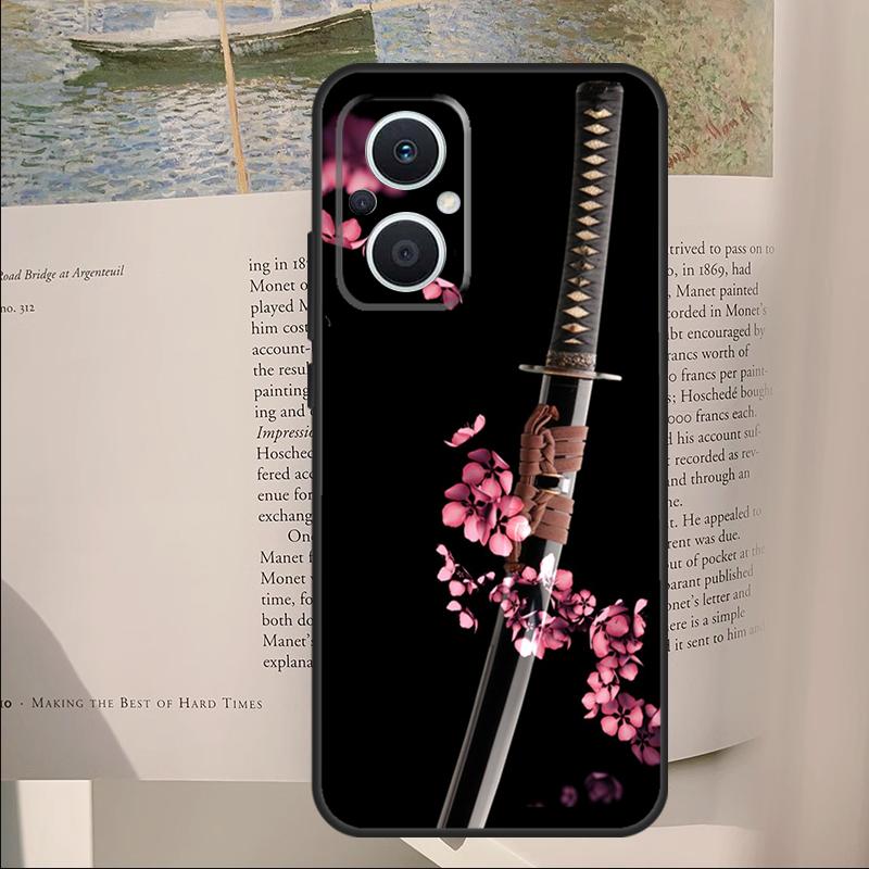 Чехол для OPPO Reno 7 8 Lite 11F 12F 13F 14F 10 11 12 13 14 Pro, Чехол для OPPO Find X6 X8 X9 Pro, Чехол в стиле японского самурайского катаны