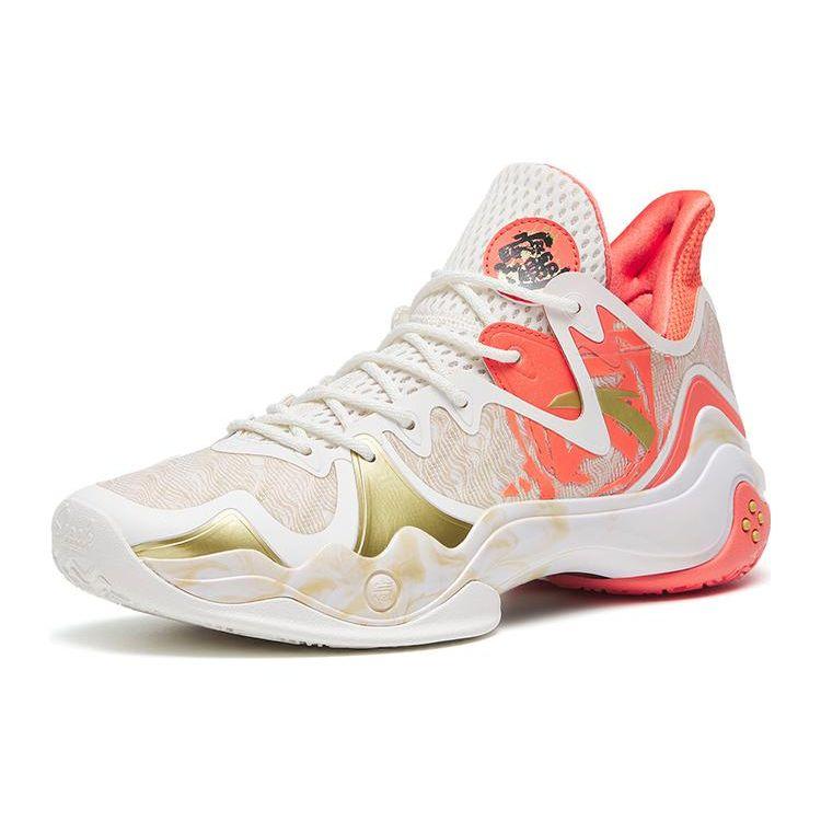 Anta Баскетбольные кроссовки Crazy Tide 4 Lucky New Year Colorway с амортизацией, нескользящие, прочные, низкие, мужские, баскетбольные кроссовки, красные, белые, 112311106-3