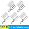 10pcs Self Tapping Screw Layer Plate Holder Wardrobe Septum Brackets Fixed Screw Shelf Support Pegs with Non-Slip Sleeve