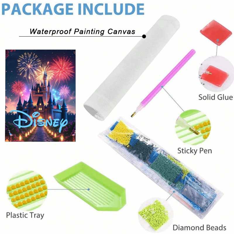 Disney diamond painting full diamonds 5D enchanting castle firework art home decoration creative handicrafts