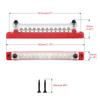 M6 Terminal Block dc Bus Bar 12v 1/4 Inch Stud 150A Electric BusBar 12v Power current distributor For Truck Boat accessories