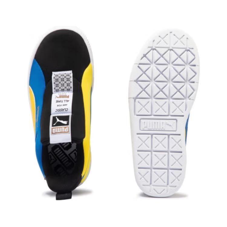 PUMA Low top Kids' Skateboarding Shoes Black Blue Yellow Children Aged 3 7 Years Old 401140-04