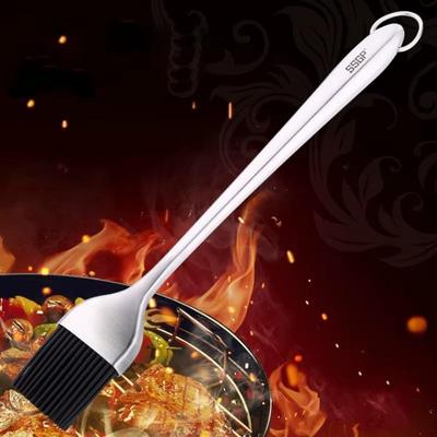 Высокотемпературная силиконовая кисть Кисть для барбекю Кисть для масла Без ворса 304 Нержавеющая сталь Кухонные кисти Инструменты для барбекю для дома и кухни