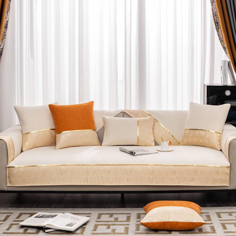 Легкий чехол для диванной подушки из синели, роскошный современный высококачественный чехол Four Seasons, универсальный нескользящий чехол для дивана, полотенце, простой тканевый чехол для подушки сиденья