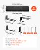 Garage Tool Organizer 2514.6 mm 544 kg Wall Mount Garden Tool Rack, Heavy Duty Garage Hanging Storage Rack Organization with 6 Rails and 16 Adjustable