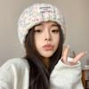 Шляпа Женская Осень и Зима Новая Универсальная Шерстяная Шляпа Теплая Защита Ушей Ветрозащитная Вязаная Шапка Холодная Шапка