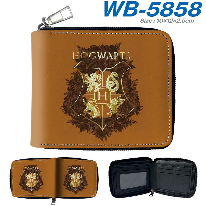 Harry Potter Wallet Short Zip Around PU Leather Coin Purse Card Holder for Students