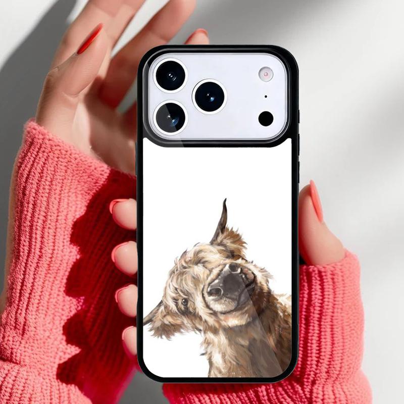 Чехол для телефона с изображениями шотландских коров для iPhone 17 16 15 14 13 Pro Max Задняя крышка для 12 11 Pro Coque