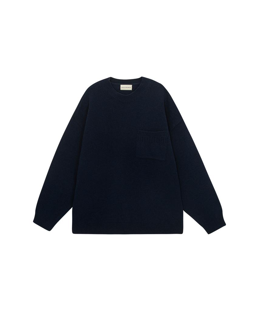 ENDOOR Lambswool Crewneck Knit (Navy)