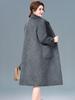 Роскошное двустороннее кашемировое пальто средней длины для женщин - Мода осень/зима Пальто из шерсти яка