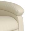 Massage Recliner with Rising Aid Cream Faux Leather