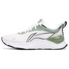 Li Ning Yuying 3.0 Comfortable Simple Shock Absorbing Wear Resistant Breathable Low Top Running Shoes Women Sneaker White Green ARHU024-3