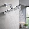 Premium Material Round Shower Head Chrome Plated Finish Concealed Mount Showerhead  Apartment