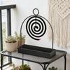 Anti Scalding Mosquito Coil Stand Rustproof Portable Coil Incense Burner Hanging Ash Catcher Tray Coil Vertical Stand Indoor Use