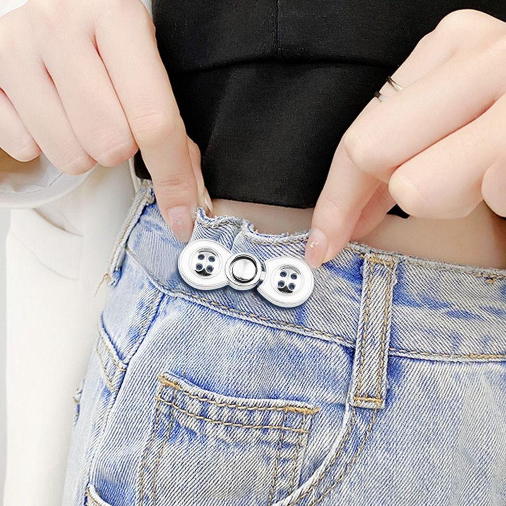 Джинсовые украшения, пуговицы на талии, аксессуары для одежды, зажим для талии, затягивающая пуговица на талии, женские аксессуары