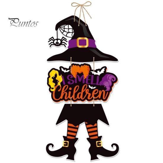 Счастливый Хэллоуин Дверной Знак Жуткая Тыква Призрак Летучая Мышь Скелет Крытый Открытый Передняя Дверь Настенное Украшение Добро пожаловать Дверная Табличка Домашние Праздничные Атрибуты