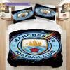 "Manchester Football Club Emblem Design" Bedding (1 * duvet cover + 2 * pillowcase, without core) 2DFlat Soft and comfortable Bedding set