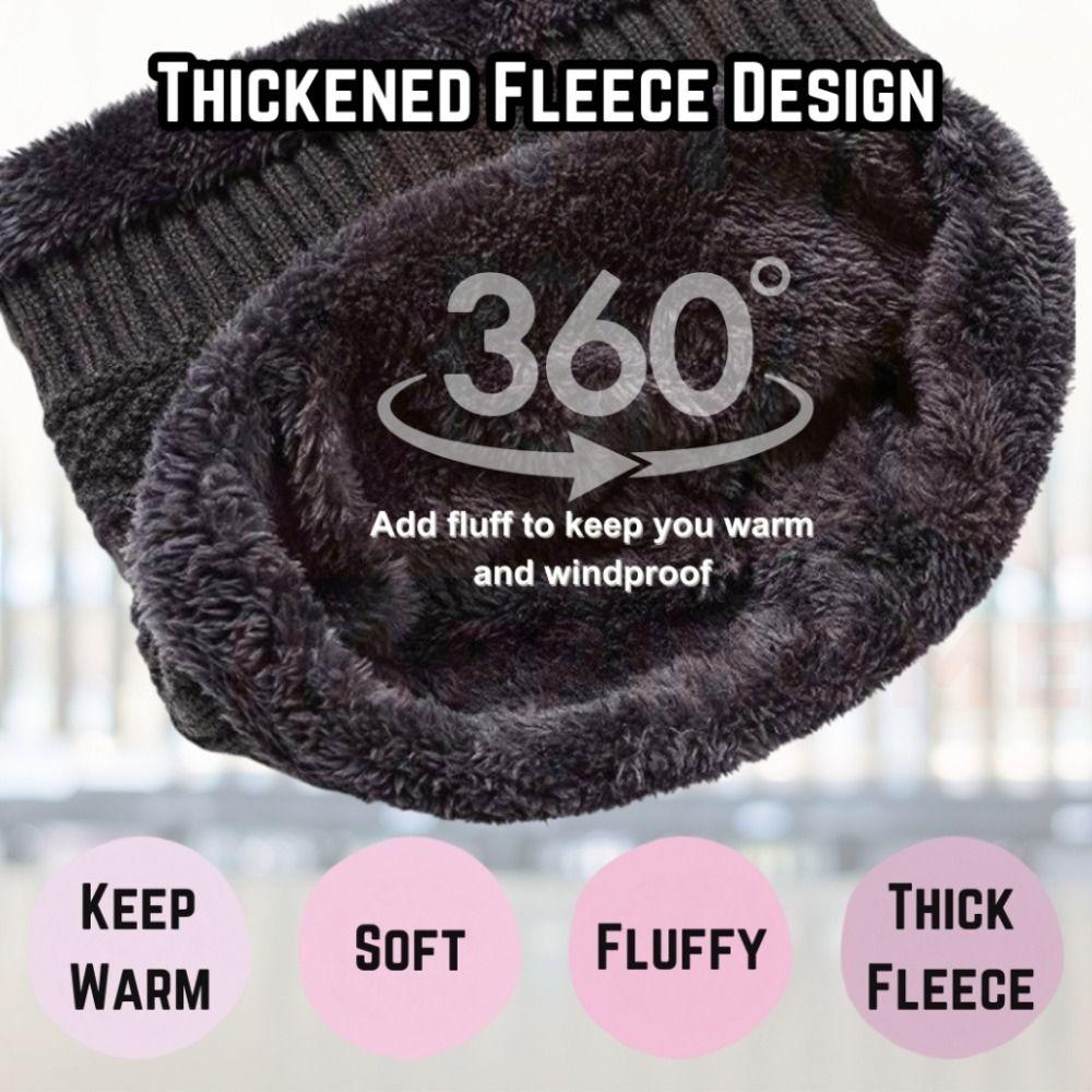 Мягкий зимний набор шапка-бини и шарф, утолщенная теплая шерстяная шапка, защита от холода, термотрикотажная шапка, женский/мужской