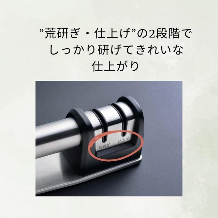 [Kevnhaun] Stainless Steel Sharpener, Diamond Knife Sharpener KDS305, Silver, 20.2x6.1x6.4cm