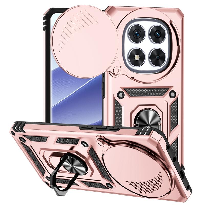 Shockproof Armor Magnetic Holder Ring Case For Xiaomi Redmi Note 14 Pro 4G Pro+ Plus 5G Lens Cover For Redmy Note14 Note14Pro