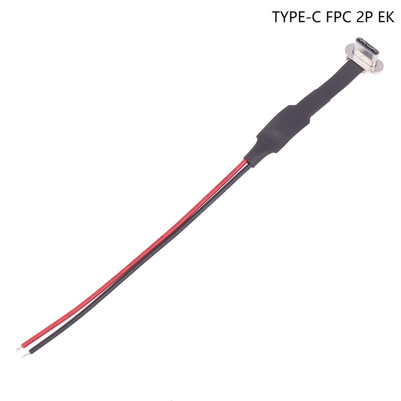 Разъем Type-C Micro USB 'папа' с FPC 2-контактным 3-контактным; Плоский удлинительный провод для быстрой зарядки с резистором R1 для мобильных телефонов