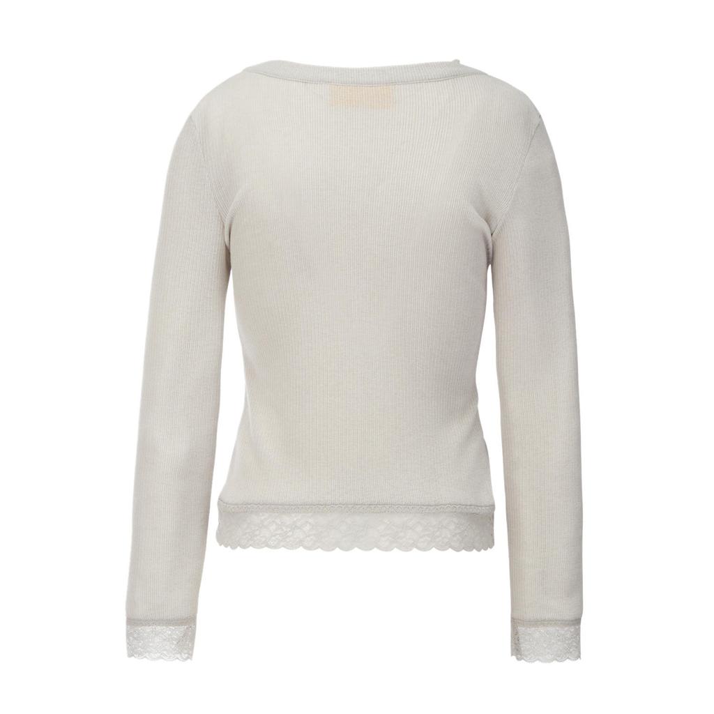 Onitsuka Tiger Ss25 Ws Cardigan Comfortable Soft Long Sleeve Knitwear Women cardigans Light-Gray 2182B500-020