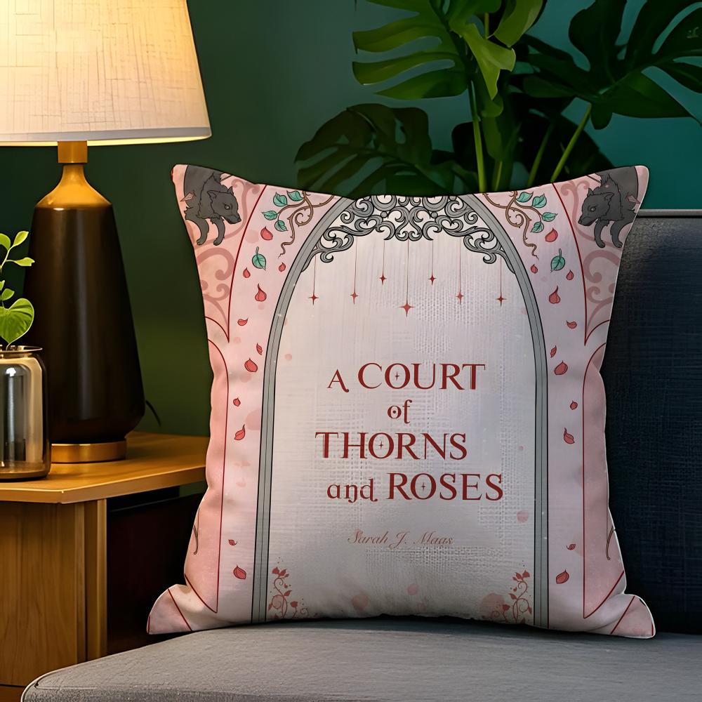 Fantasy Novel AA Court of Thorns and Roses Pillow Case Natural Linen Pillow Case DoubleSided Decor Sofa Pillowcase Home Decor