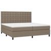 Maison Exclusive - Sommier à lattes de lit avec matelas Taupe 200x200 cm Tissu