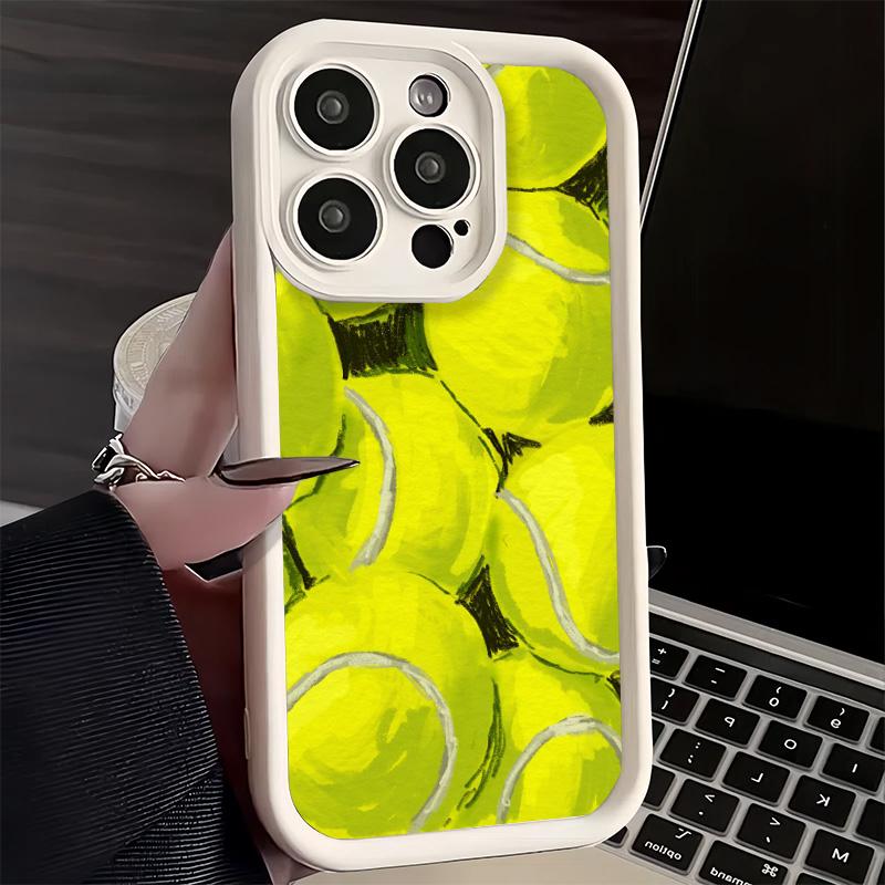 Чехол для телефона iPhone 17 Air 16E 15 16 Pro Max Теннисный Спортивный Чехол 14 Plus 13 12 Mini Мягкий Силиконовый Fundas