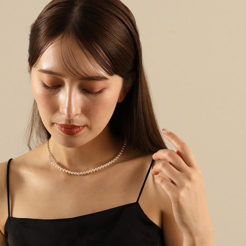 [VOTRE COUTURE] Жемчужное ожерелье, Высококачественный жемчуг Grand Premium японского производства, Застежка-тогл, Серебро, 10-летняя гарантия бренда