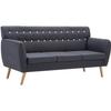 VidaXL 3-seater Sofa Fabric Upholstery 172x70x82 Cm Dark Grey