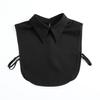 Linbaiway Chiffon Fake Collar Ladies Shirt Women False Collar for Sweater Autumn and Winter Solid Color Detachable Collar