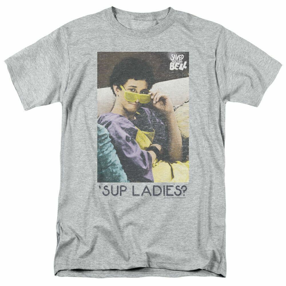 26 Saved By The Bell Sup Ladies T Shirt Mens Licensed Classic TV Screech Sport Grey Unisex T-Shirt