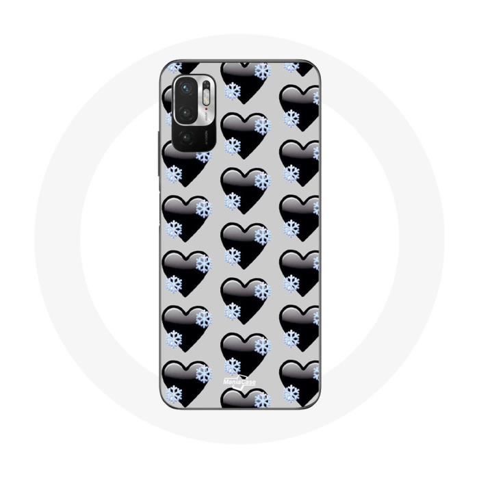 Coque pour Xiaomi Poco M3 Pro Fond de coeurs noirs