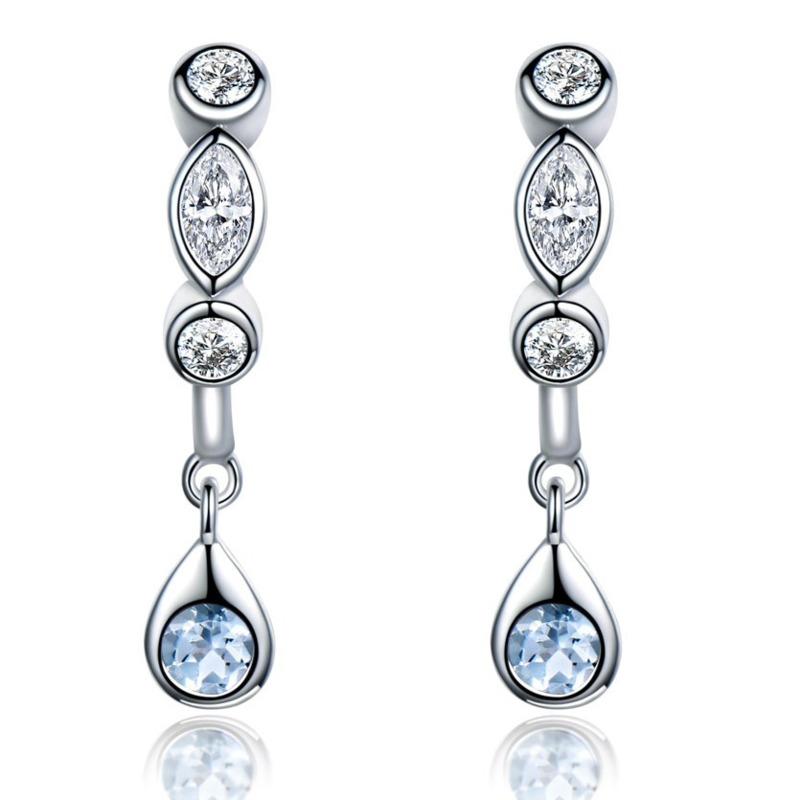 Gica Gema Новые ювелирные изделия из стерлингового серебра S925, длинные стильные простые классические серьги-капли для женщин, изысканные ювелирные изделия высокого качества, подарок на День святого Валентина