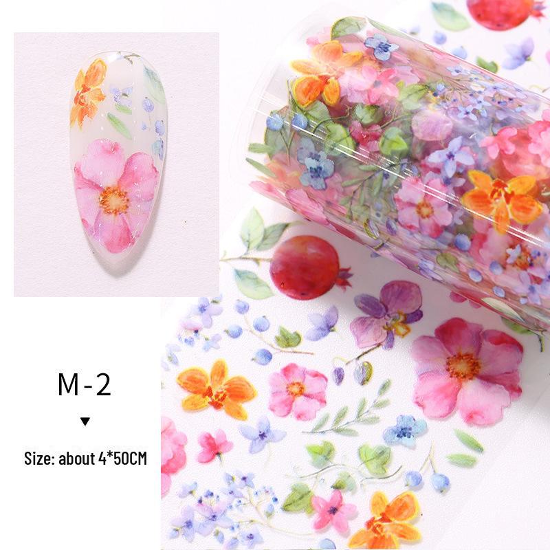 Переводные наклейки с японским цветочным дизайном ногтей — в том же стиле, что и у интернет-знаменитости Prexy