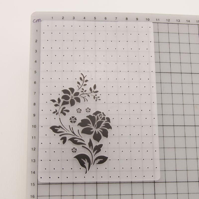 Flower Rose Branch Frame Plastic Embossing Folder for Scrapbooking DIY Photo Album Card Decor Art Template Plant Vine Rattan