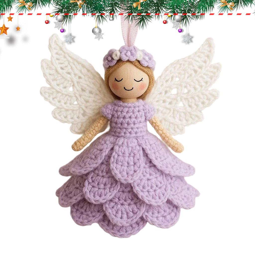 DIY Angel Hanging Decoration Crochet Set With Yarn For Beginners Crochet Handmade Set Christmas Tree Hanging Decoration