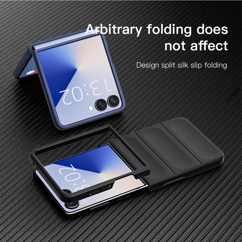 KEYSION Противоударный чехол для Samsung Z Flip 7 5G Нескользящая жесткая пластиковая задняя крышка для телефона для Galaxy Z Flip 7 5G