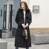 Winter Rabbit Fur Coat Women Fox Fur Collar Long Jacket Natural Furry Fluffy Pelt Plus Size Fashion Woman Clothes