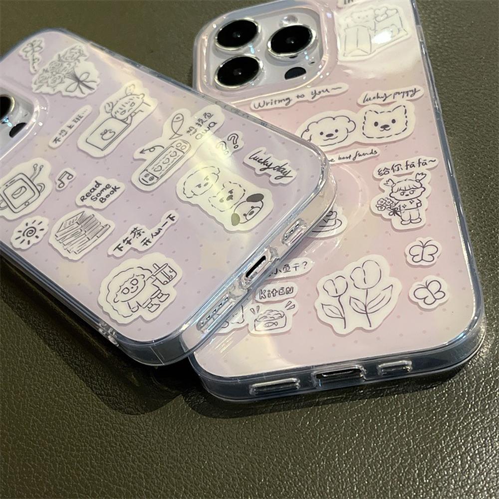 Роскошный мультяшный чехол для телефона iPhone 11 Funda iPhone 13 15 14 16 Pro Max 12 13promax 14promax Жесткий пластиковый противоударный чехол IMD